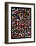 Mixed Emoticon Symbol Collage-null-Framed Art Print