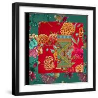 MIXED FLORAL COLLAGE-Linda Arthurs-Framed Giclee Print