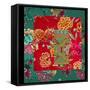 MIXED FLORAL COLLAGE-Linda Arthurs-Framed Stretched Canvas