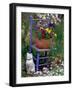 Mixed Flowers and Old Chair, Seattle, Washington, USA-Terry Eggers-Framed Photographic Print