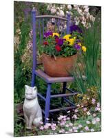 Mixed Flowers and Old Chair, Seattle, Washington, USA-Terry Eggers-Mounted Photographic Print