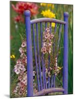 Mixed Flowers and Old Chair, Seattle, Washington, USA-Terry Eggers-Mounted Photographic Print