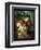 Mixed Flowers and Pineapples in an Urn with a Bird's Nest and a Cat-Jan van Os-Framed Giclee Print