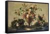 Mixed Flowers in a Gilt Goblet-Guardi-Framed Stretched Canvas