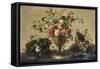 Mixed Flowers in a Gilt Goblet-Guardi-Framed Stretched Canvas