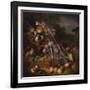 Mixed Fruit with a Monkey, a Parrot, a Jay and Two Finches in Landscapes-Tobias Stranover-Framed Giclee Print