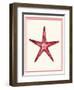 Mixed Nautical Coral on Cream a-Fab Funky-Framed Art Print