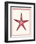 Mixed Nautical Coral on Cream a-Fab Funky-Framed Art Print