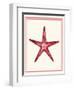 Mixed Nautical Coral on Cream a-Fab Funky-Framed Art Print