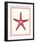 Mixed Nautical Coral on Cream a-Fab Funky-Framed Art Print