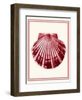 Mixed Nautical Coral on Cream b-Fab Funky-Framed Art Print