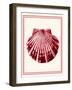 Mixed Nautical Coral on Cream b-Fab Funky-Framed Art Print