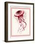 Mixed Nautical Coral on Cream e-Fab Funky-Framed Art Print