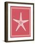 Mixed Nautical White on Coral f-Fab Funky-Framed Art Print