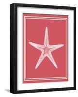 Mixed Nautical White on Coral f-Fab Funky-Framed Art Print