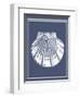 Mixed Nautical White on Indigo Blue b-Fab Funky-Framed Art Print