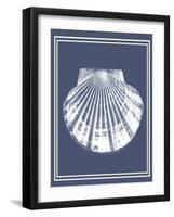 Mixed Nautical White on Indigo Blue b-Fab Funky-Framed Art Print