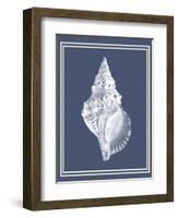 Mixed Nautical White on Indigo Blue c-Fab Funky-Framed Art Print