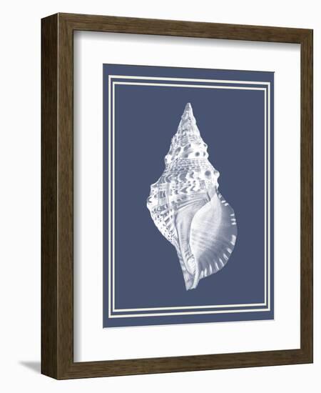 Mixed Nautical White on Indigo Blue c-Fab Funky-Framed Art Print