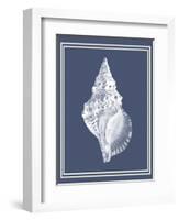 Mixed Nautical White on Indigo Blue c-Fab Funky-Framed Art Print