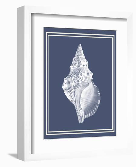 Mixed Nautical White on Indigo Blue c-Fab Funky-Framed Art Print