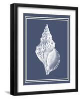 Mixed Nautical White on Indigo Blue c-Fab Funky-Framed Art Print