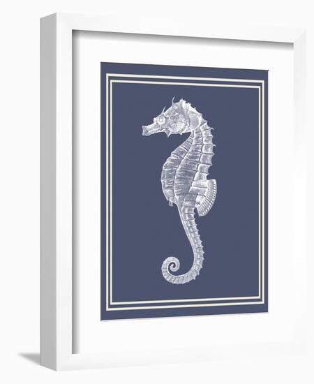 Mixed Nautical White on Indigo Blue d-Fab Funky-Framed Art Print