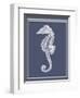 Mixed Nautical White on Indigo Blue d-Fab Funky-Framed Art Print