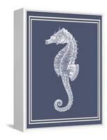 Mixed Nautical White on Indigo Blue d-Fab Funky-Framed Stretched Canvas