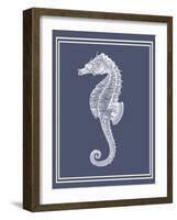 Mixed Nautical White on Indigo Blue d-Fab Funky-Framed Art Print