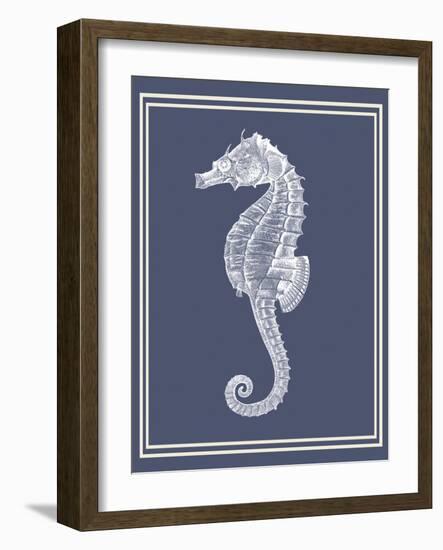 Mixed Nautical White on Indigo Blue d-Fab Funky-Framed Art Print