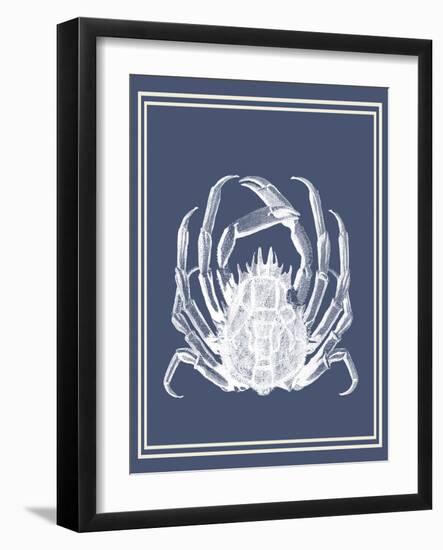 Mixed Nautical White on Indigo Blue f-Fab Funky-Framed Art Print