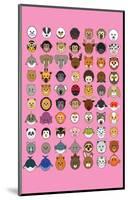 Mixed Pink - Animaru Cartoon Animal Print-Animaru-Mounted Giclee Print