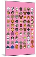 Mixed Pink - Animaru Cartoon Animal Print-Animaru-Mounted Giclee Print