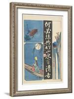 Mixed Print of Calligraphies and Paintings, Early 19th Century-Utagawa Hiroshige-Framed Giclee Print