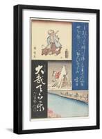 Mixed Print of Calligraphies and Paintings, Early 19th Century-Utagawa Hiroshige-Framed Giclee Print