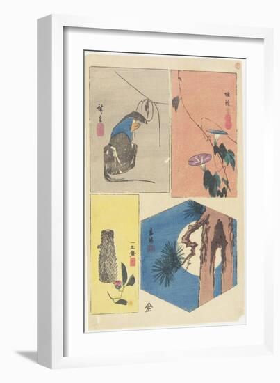 Mixed Print of the Famous Views of Edo, C. 1857-Utagawa Hiroshige-Framed Giclee Print