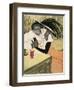 Mixed Race Couple, Cafe-Walter Schnackenberg-Framed Art Print