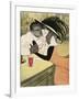 Mixed Race Couple, Cafe-Walter Schnackenberg-Framed Art Print