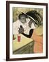 Mixed Race Couple, Cafe-Walter Schnackenberg-Framed Art Print