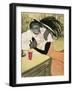 Mixed Race Couple, Cafe-Walter Schnackenberg-Framed Art Print