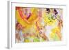 Mixed Technics, Expression Abstract Painting-dpaint-Framed Art Print