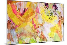 Mixed Technics, Expression Abstract Painting-dpaint-Mounted Art Print
