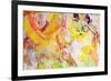 Mixed Technics, Expression Abstract Painting-dpaint-Framed Art Print