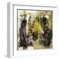 Mixed Technics, Expression Abstract Painting-dpaint-Framed Art Print