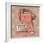 Mixer coral & brown-Larry Hunter-Framed Giclee Print