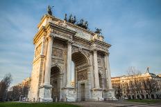 Arch of Peace in Sempione Park, Milan, Lombardy, Italy-Mixov-Stretched Canvas