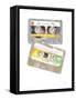 Mixtape Love Neutral No Words-Mercedes Lopez Charro-Framed Stretched Canvas