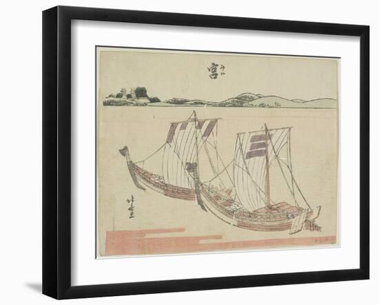 Miya, 1799-1802-Katsushika Hokusai-Framed Giclee Print