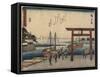 Miya, 1837-1844-Utagawa Hiroshige-Framed Stretched Canvas